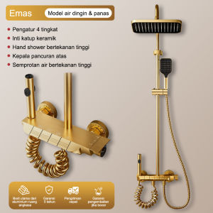 Shower Kamar Mandi 4 Dalam 1 Set Shower / Sprayer Panas Dan Dingin Set Kamar Mandi Besi Tahan / Shower Kamar Mandi Set Dengan Faucet