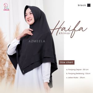 Azmeela Haifa Hijab Instant Aksen Layering Anggun dan Cantik