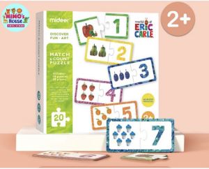 Bộ trò chơi ghép hình ghép nối Chính Hãng Mideer 2 chủ đề Color Math + Math&Count puzzle - MIMOHOUSE09
