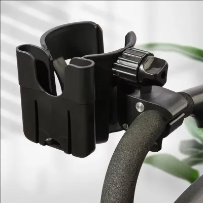 2-in-1 Universal Stroller Water Cup Holder with Phone Holder Baby Stroller Hook Hanger