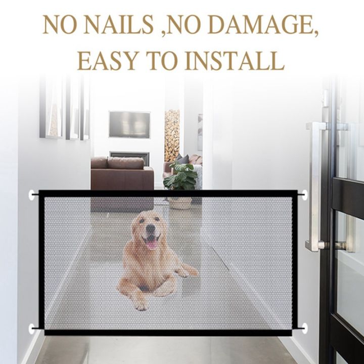 Pet%20Gate%20Baby%20Gate%20Magic%20Mesh%20Pet%20Gate%20Enclosure%20Fences%20Adjustable%20Portable%20Folding%20Mesh%20Dog%20Gate%20-%20Image%203