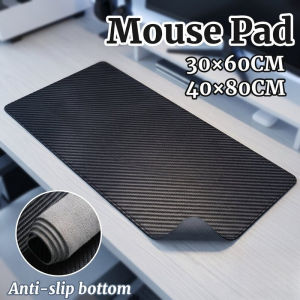 Waterproof Carbon Fiber Mouse Pad Large Size Non-slip Computer Keyboard Pad Professional PVC Desk Mat for Home Office