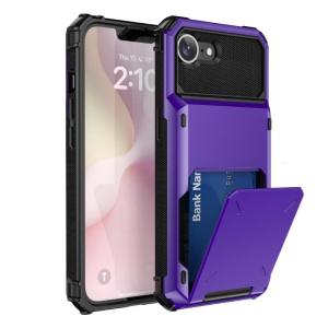 Wallet Case Double Layer Flip Housing Cover Shell for Phone 16E with Concealed Holder Compartment Shockproof Design