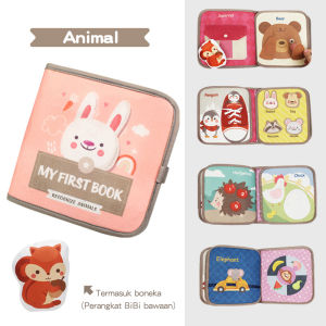 Ivorybaby Buku Busy Book Bayi Soft Book Velcro Velcro Lucu