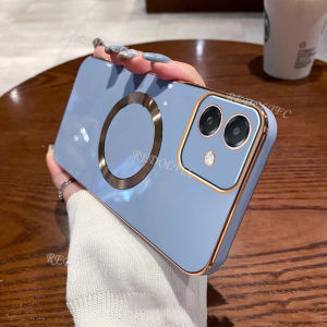 Case For OPPO A5i With Magnetic Ring Casing 6D Plating Silicone Soft Lens Protection Phone Back Cover