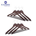 Easton Male Hanger Mahogany Straight Design Set of 6  Non-Slip Wooden Hanger for Clothes I Personal use or for commercial use on clothes boutiques (FM). 