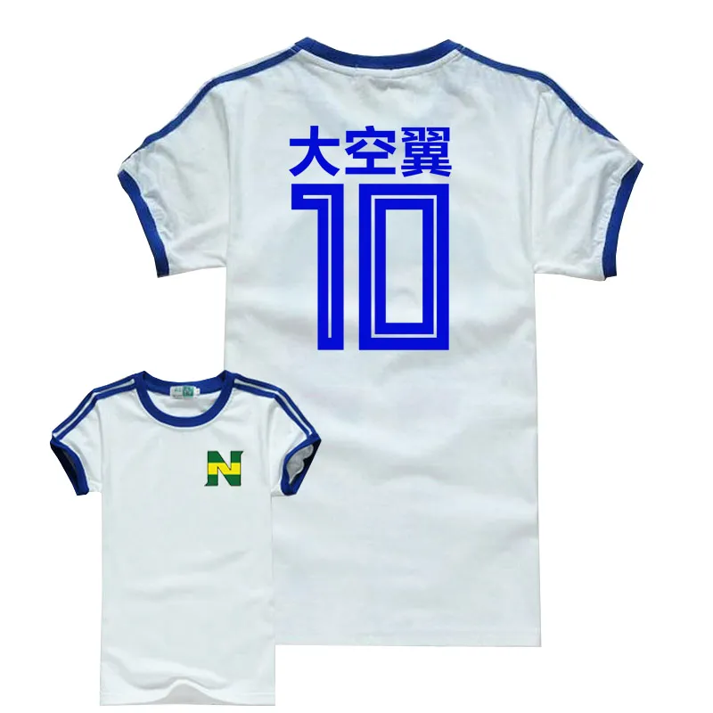 Captain Tsubasa Tsubasa Ozora NO.10 Shirt Short Sleeve Men Jersey T-shirt  adult children size Customize names and Numbers