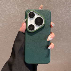 Original Hard PC Lichee Pattern Phone Case For Huawei Pura 80 70 Ultra Mate 70 60 Pro Metal Lens Protect Solid Color Matte Cover