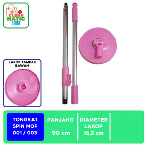 TONGKAT/HANDLE SPIN MOP 001/003-PINK (Alat Tongkat Pel Spin Mop / Pel Tongkat Putar Spin Mop Alat Tongkat Pel Spin Mop / Pel Tongkat Putar Spin Mop)