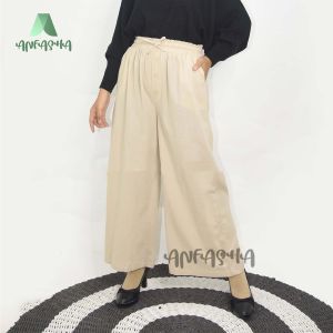 KULOT AISYAH LINEN CRINKLE / Celana kulot panjang fashion wanita - Fashion Muslim mode BY TOKO ANFASHA