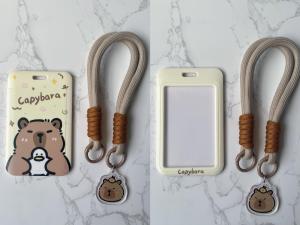 Capybara Card holder/protector with Keychain