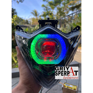 lampu depan satria fu 2014 facelift biled billed Matrix RGB ganti warna suka suka
