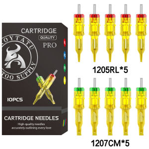 TROYTATU Tattoo Needle Cartridge 10PCS/Box Tattoo Needles RM/RL Mix Size Disposable Tattoo Needle Tattoo Supplies for Tattoo machine and Artist