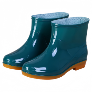 LUSIT Waterproof Womens Short Rain Boots Non-slip Low-top Water Shoes Thickened Lightweight Garden Rain Shoes For OutdoorsKitchenWork