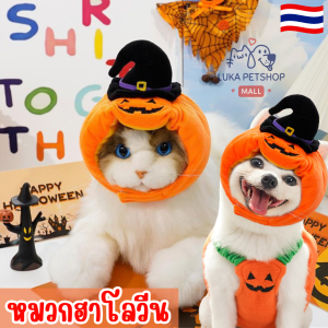 Luka😊พร้อมส่ง💯 หมวกฮาโลวีนสัตว์เลี้ยง หมวกสัตว์เลี้ยง หมวดแฟนซีสัตว์เลี้ยง หมวกสุนัข หมวกแมว ชุดสัตว์น่ารัก หมวกฟักทองแมว หมวกฟักทองหมา