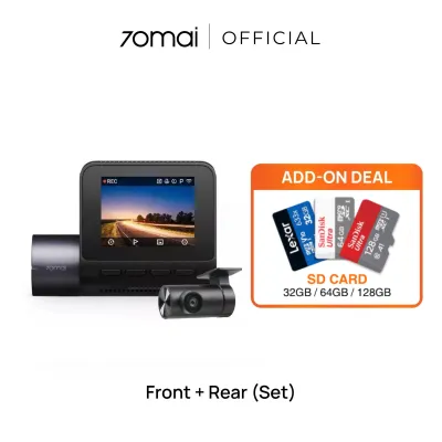 70mai A410 Dashcam 2.5K + HDR | Dual Channel Recording | Built-in GPS | Super Night Vision | 24H Parking Surveillance