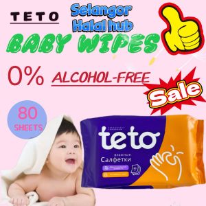 Teto Wet wipes 1 packs X 80pcs Premiun Baby wipes Alcohol-Free Wet Tissue