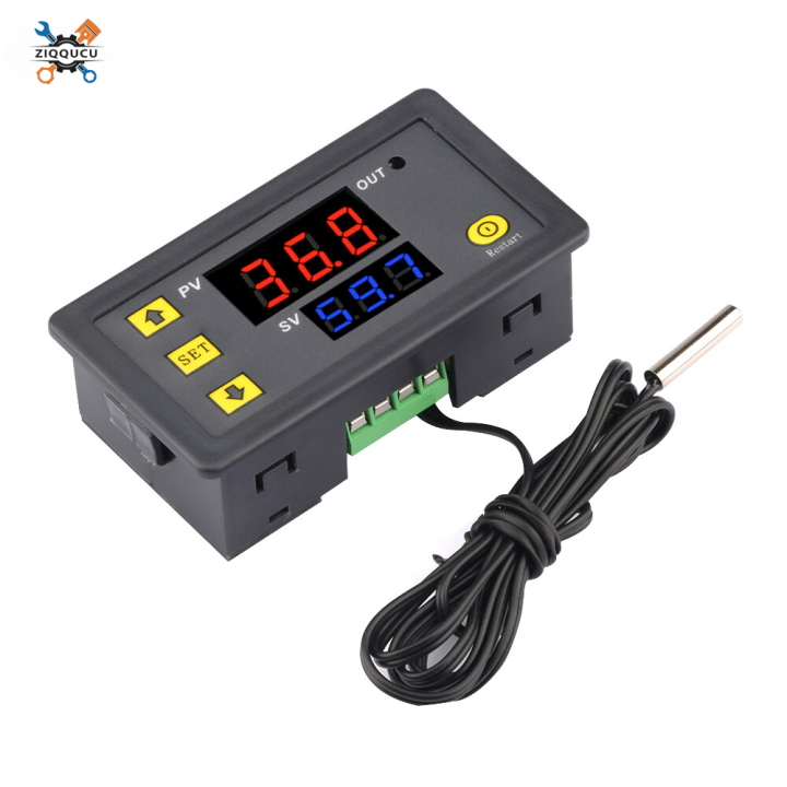 W3230 LCD Digital Thermostat DC 12V 20A – 2 Stück Mit Sensor, Temperaturregler -55 Bis 120°C, Alarm & LED-Anzeige
