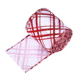 X ADORNMENT Cho Giáng Sinh Thủ công DIY Vật tư đóng gói Ruy-băng cạnh có dây Nơ giáng sinh Trang trí cây thông Noel Đồ trang trí phòng