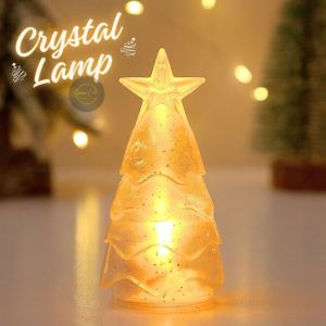 โคมไฟต้นสน ไฟคริสมาสต์ Crystal Lamp ไฟประดับห้อง LED แบบใส่ถ่าน แสงวอร์มไลท์/แสงส้ม ตกแต่งห้อง Christmas ส่งจากไทย!!!