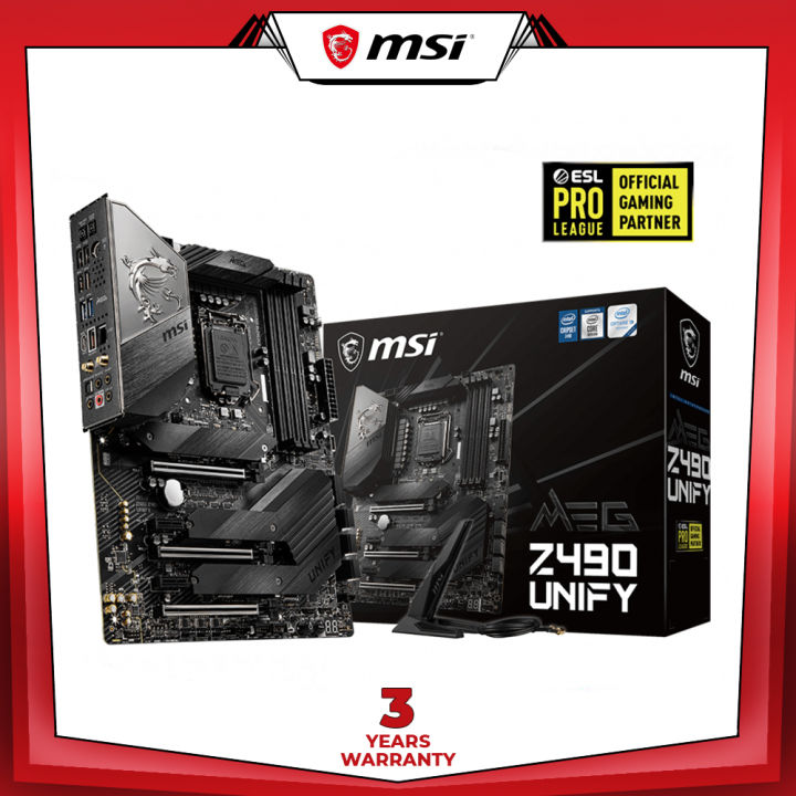 MSi MEG Z490 UNIFY ATX Gaming Motherboard with Extreme Power Design