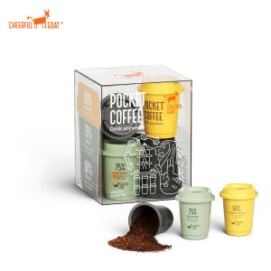 Cheerful Goat Specialty Coffee Pocket Instant Coffee Cold Brew100% ArabicaFreeze-Dried No Sugar No Additivesfor Iced & Hot Coffee 6Pcs