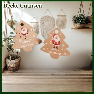 Deeke 48Pcs Xmas Tree Thẻ Túi Quà Tặng Treo Kraft Thẻ Giấy Retro Giáng Sinh Kẹo Cookie Bao Bì Nguồn Cung Cấp Noel Navidad Trang Trí