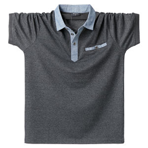 VSHENG 2020 ขนาดใหญ่ปกเสื้อยืดโปโลสำหรับผู้ชายที่มีกระเป๋าสบายๆขนาดบวกผู้ชายปกท็อปส์