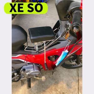 GHẾ ĐÔN SỐ INOX Ghế ngồi xe máy em bé - Xe Số Yên Nệm Không Tựa Có Gác Chân An Toàn Cho Bé Ghế Đôn Số Inox Cao Cấp