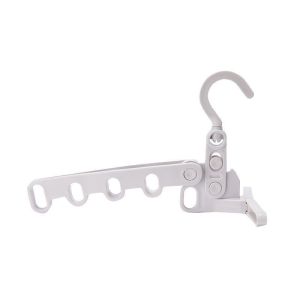 ไม้แขวนเสื้อแบบพับได้แบบพกพา 5 รูเหมาะสำหรับการเดินทางการเดินทางประหยัดพื้นที่สามารถหมุนได้ 360 องศา G3264