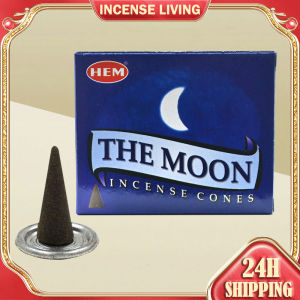 HEM The Moon Incense Cones (10Pcs Per Box / with Holder) Original Imported From India