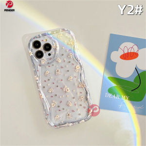 (Lokal Ready) PENGER Casing hp Vivo Y36 Y27 Y16 Y12s Y20 Y02A Y02T Y35 Y11 Y17 Y21 Y15 Y12 Y30i Y22 Y15s Y20s Y22s Y21A Y12i Y21s Y15A Y33s Y51 Y91C Y91 Flowers 3D Tepi Melengkung Bergelombang Bunga Softcase
