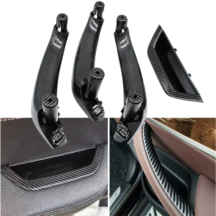 RHD Carbon Fiber Interior Door Handle Replacement Kit For BMW X3 X4 F25 ...