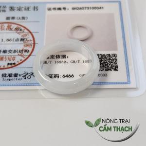 Nhẫn Ngọc Cẩm Thạch Bạch Ngọc type A nhiều size - Nông Trại Cẩm Thạch