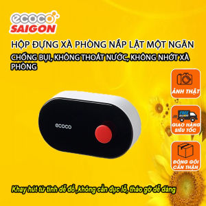 Hộp đựng xà phòng nắp lật không khoan tường một ngăn tiện lợi kệ để đồ Khay đựng E2119 ECÔC