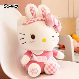 JOJO CASTLE Genuine Sanrio Hello Kitty Anime Cartoon Cute Stuffed Toys Plushier Soft Pillow  Birthday Gifts For Girls Plush Dolls Kawaii Halloween