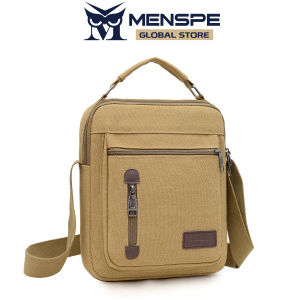 MENSPE Mens Canvas Bag Retro Shoulder Bag Waterproof Messenger Bag Fashion Handbag Commuter Bag Lightweight Casual Bag Fashion Leisure Sport Street Bag for College Student
