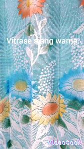 Gorden Vitrase Siang gorden motif bunga tipe Cantolan kawat tirai pintu