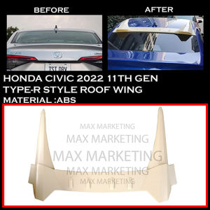 HONDA CIVIC 11TH GEN 2022 TYPE-R STYLE ROOF WING REAR WINDOW TOP SPOILER ABS SKIRT LIP BDOYKIT