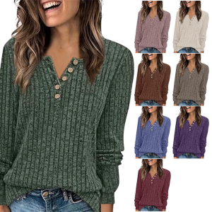 Comfortable V Neck Buttoned T Shirt Lightweight Summer Top Quick Dry Styling Option Machine Washable Workwears