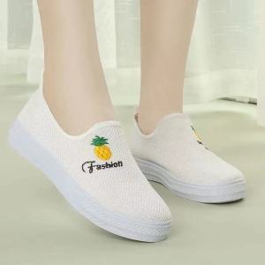 Free Shipping Autumn New WomenS Mesh Sneakers Korean Style Slip-On Athletic Shoes Breathable Soft-Soled Mom Shoes Lazy Shoes Student Shoes