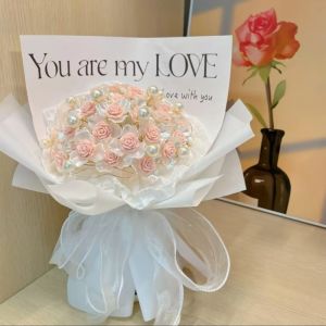 18 flowers DIY Flower Bouquet Artificial Rose Flowers Birthday Valentines Day Gift Graduation Gift