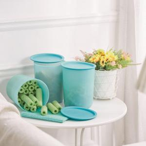 CPM Savina Toples Biru Set of 3 Pcs / Toples Plastik / Toples Kerupuk / Toples Serbaguna