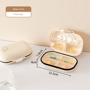 Portable Pill Box Three Meals A Day Carry Small Medicine Box 7-day Sub-pack Medicine Dispenser Waterproof Moisture-proof Medicine Sub-packaging Box