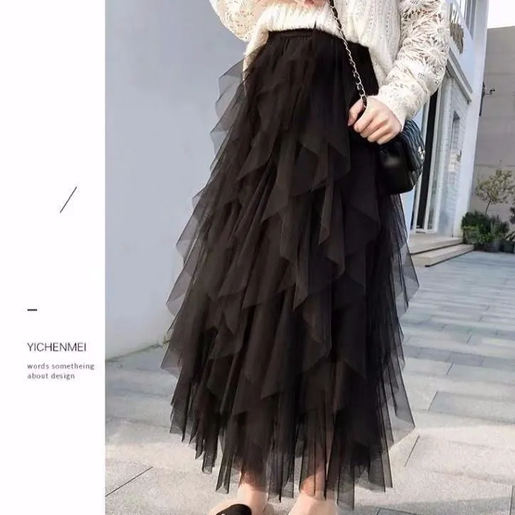 Tulle Midi Skirt Thick Layered Tulle Skirt Tulle Skirts For Women