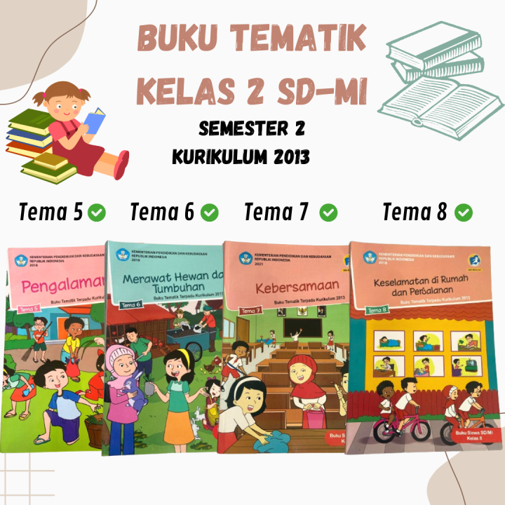 Buku Tematik Siswa Kelas 2 SD/MI K13 Dikbud Semester 2 Tema 5 6 7 8 ...