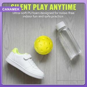 【CANAMEK】 Im Lặng Pickleball Mềm PU Bọt Bóng Soundless Trong Nhà Đào Tạo Bóng Cho Nhà Yên Tĩnh Thực Hành 1/3Pcs