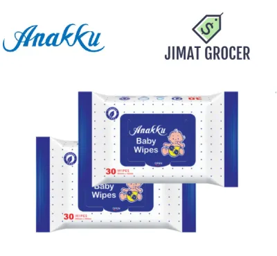 Anakku Baby Wipes Wet Tissue 30s x 2 Twin Pack