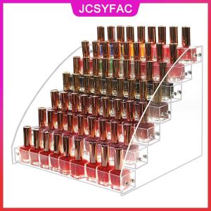 JCSYFAC Acrylic sơn móng tay hiển thị tổ chức 2-3-4-5-6-7 lớp làm móng tay mỹ phẩm trang sức hiển thị đứng chủ rõ ràng Acrylic Hộp trang điểm