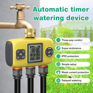 ตัวควบคุมการรดน้ำระบบอัตโนมัติสำหรับสนามหญ้า3/1ตั้งเวลารดน้ำสวนโปรแกรมตั้งเวลาชลประทานอัตโนมัติ